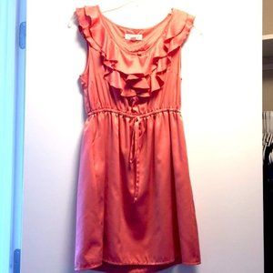 Forever 21 Ruffle Mini Cute Dress Small Orange